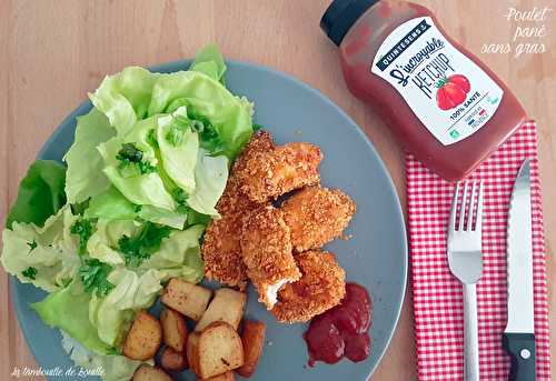 Poulet pané sans huile au four ou nuggets maison facile