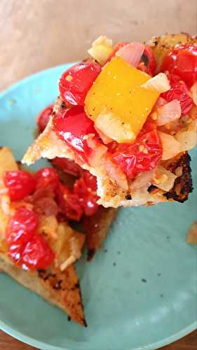 Tartines de tomates cerises