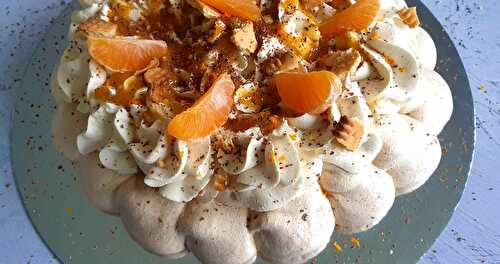 Délicieuse pavlova crème orange