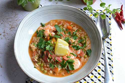 Asapao de camarones - soupe riz et crevettes dominicaine