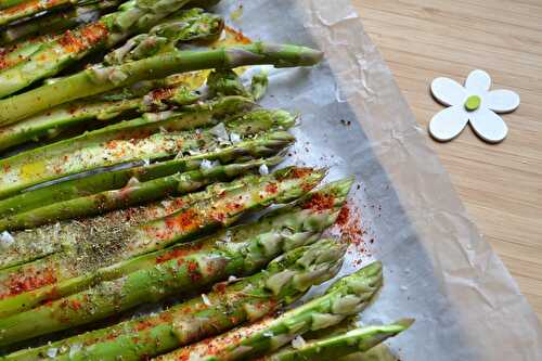 Asperges vertes à l'huile d'olive au four