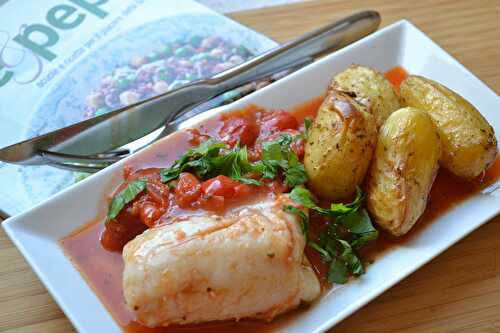 Baccalà aux tomates cerises et pommes de terre au four