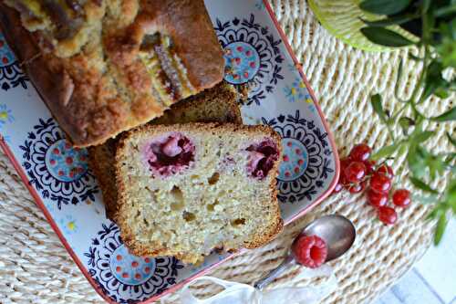 Banana Bread aux framboises sans lactose