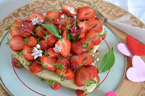 Biscuit sablé breton, mousse à la pistache et fraises fête des mères