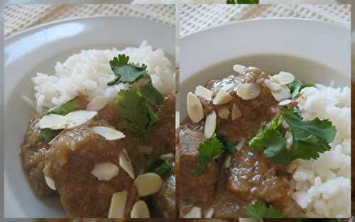 Boeuf korma aux amandes