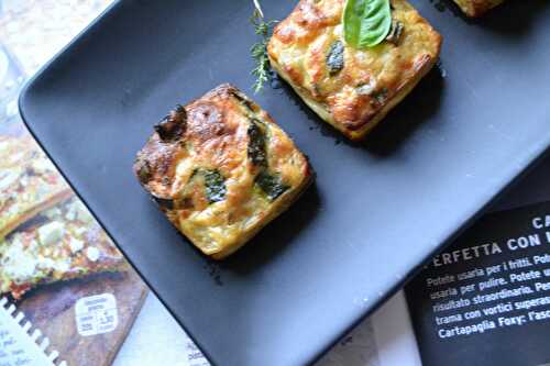 Bouchées de courgettes, mozzarella et herbes aromatiques