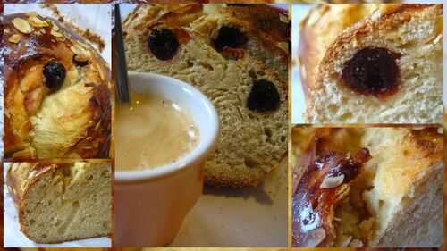 Brioche fourrée aux amandes et aux amarene