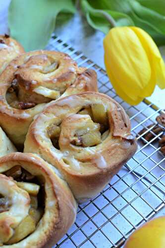 Brioche roulée pomme noix de Pécan