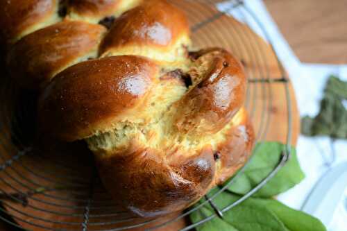 Brioche tressée  à la pâte à tartiner