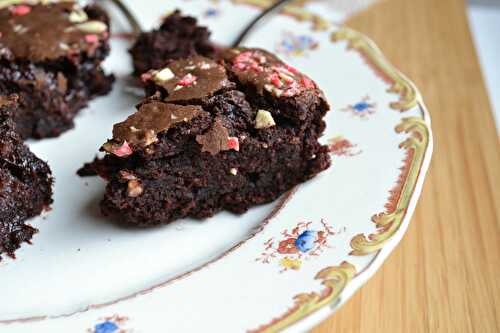 Brownie aux pralines et tofu soyeux