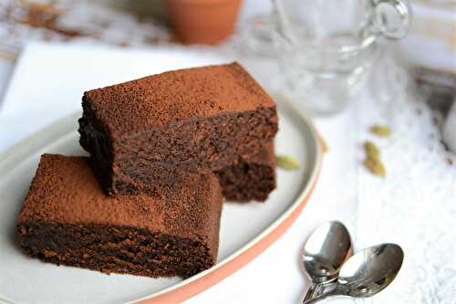Brownie café cardamome sans oeuf