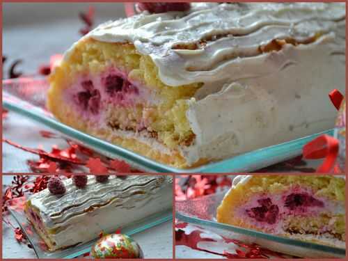 Buche légère à la framboise