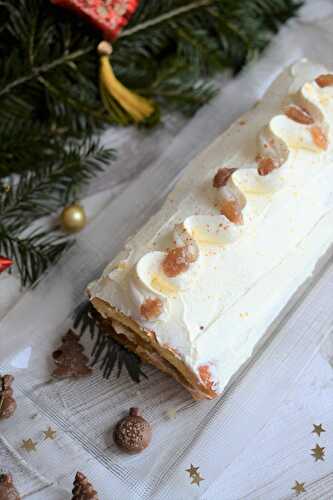 Buche roulée mascarpone confiture de Noel Jours Heureux