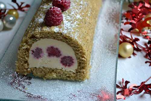 Buche Thé Matcha, framboises et citron