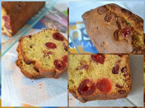 Cake anglais aux cerises toutes rouges