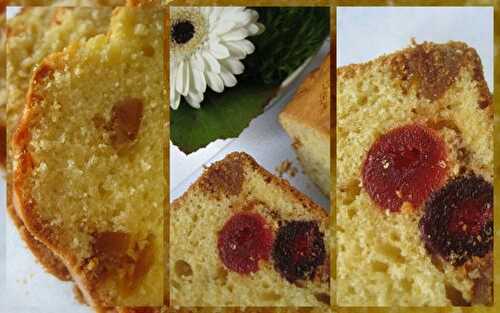 Cake aux cerises et oranges confites