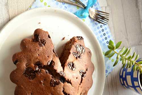 Cake chocolat et  myrtilles sans beurre