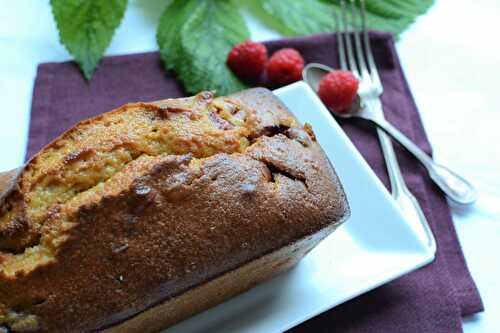 Cake compote de pommes framboises