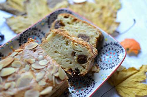 Cake mascarpone flocons d'avoine amandes et figues séchées