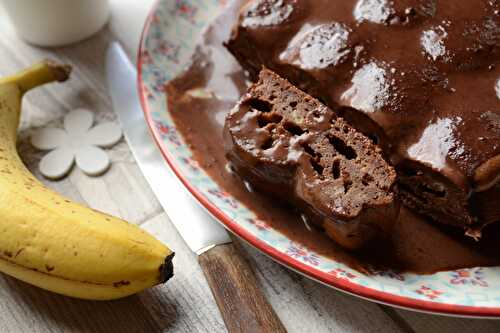 Cake moelleux chocolat bananes sans beurre