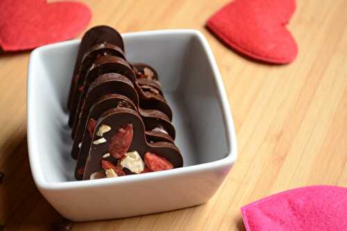 Coeurs chocolat pour la Saint Valentin