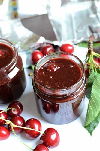 Confiture cerises chocolat