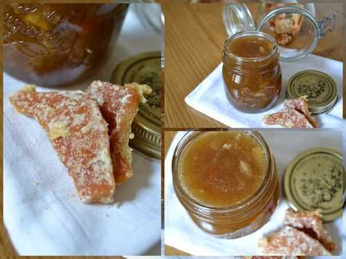 Confiture de rhubarbe et orange confite