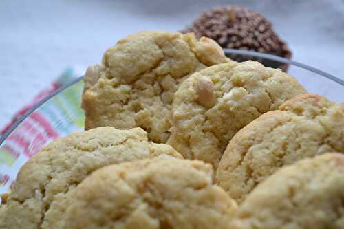 Cookies aux amandes et au chocolat blanc