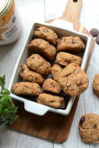 Cookies beurre de cacahouète chocolat noix de pécan sans oeuf