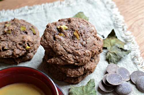 Cookies chocolat rhubarbe