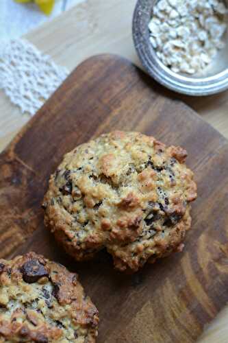 Cookies flocons d'avoine bananes et chocolat