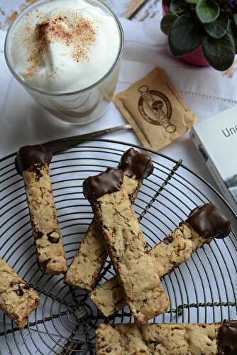 Cookies sticks nappés au chocolat sans lactose