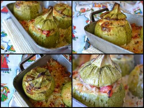 Courgettes farcies au riz