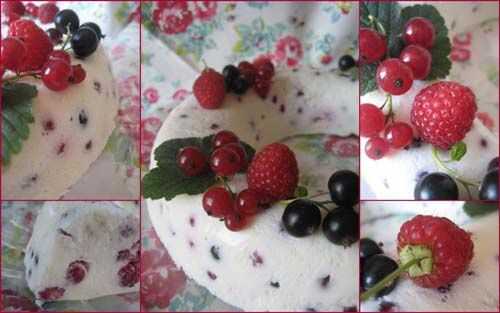 Couronne de fromage blanc aux fruits rouges du jardin