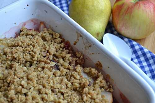 Crumble aux fruits d'automne sans beurre