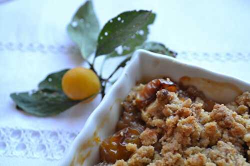 Crumble aux mirabelles sans beurre