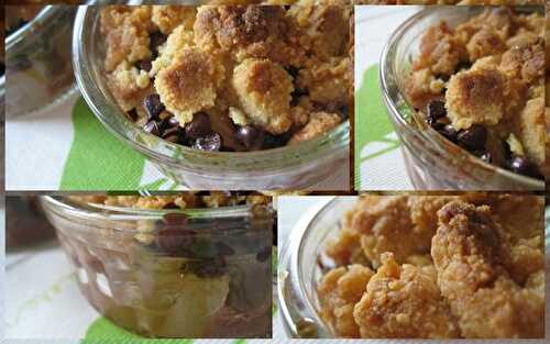 Crumble choco poires - mon premier Tour en Cuisine