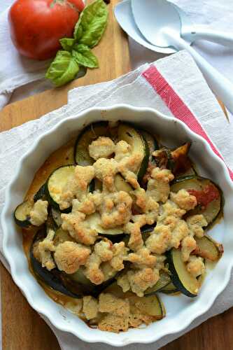 Crumble de courgettes végétarien