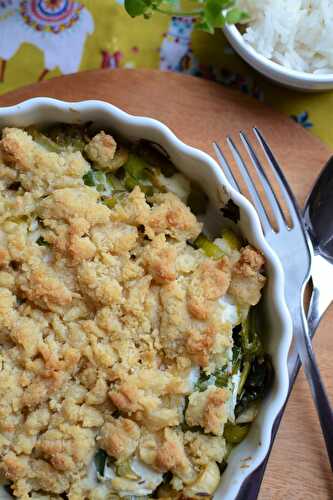 Crumble de poireaux végétarien