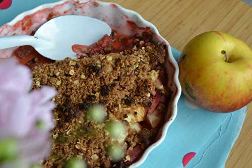 Crumble fraises pommes