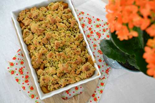 Crumble mirabelles et pistache