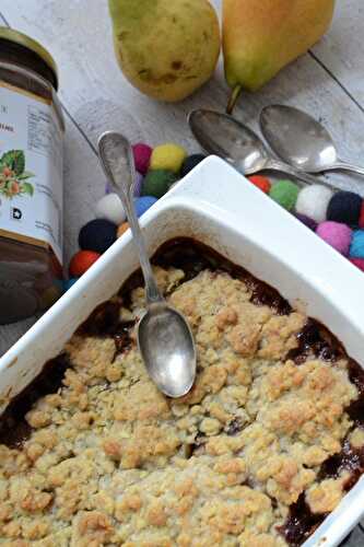 Crumble poires pâte à tartiner au chocolat