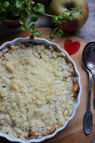 Crumble pommes poire sans beurre