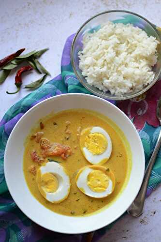 Curry d'oeuf - Cuisine indienne végétarien