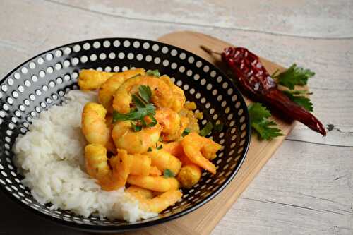 Curry de gambas à l'ananas