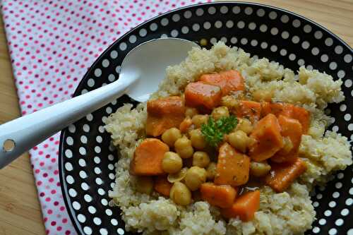 Curry de patates douces et pois chiches