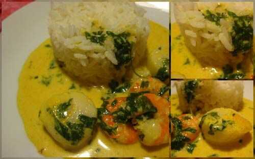 Curry de Saint Jacques et de crevettes