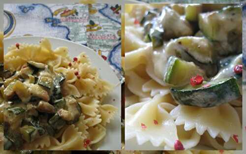 Farfalle con zuchine e gorgonzola