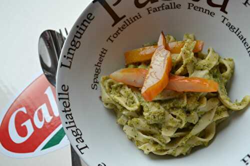 Fettucine maison, crème de brocolis et hadock fumé