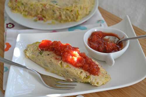 Flan de poireau ricotta à la vapeur et coulis de tomates basilic